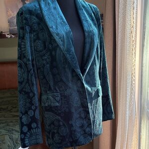 Vici Women's Teal Velvet Blazer